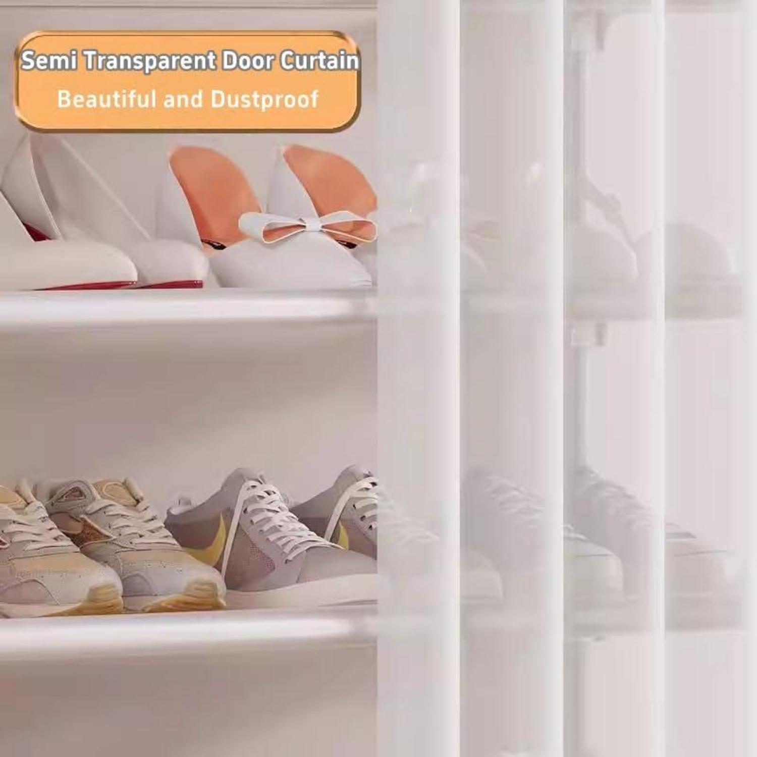 Schuhregal Platzsparend Shoe Rack Weiß 6 Levels 79.5 x 30.5 x 99 CM