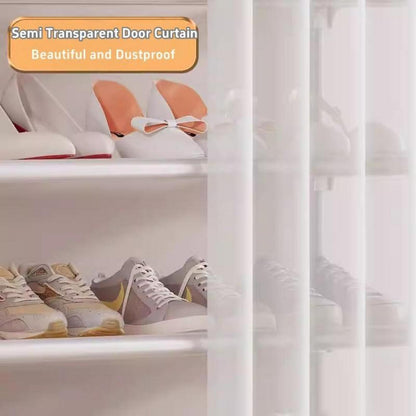 Schuhregal Platzsparend Shoe Rack Weiß 6 Levels 79.5 x 30.5 x 99 CM