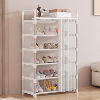Schuhregal Platzsparend Shoe Rack Weiß 6 Levels 79.5 x 30.5 x 99 CM