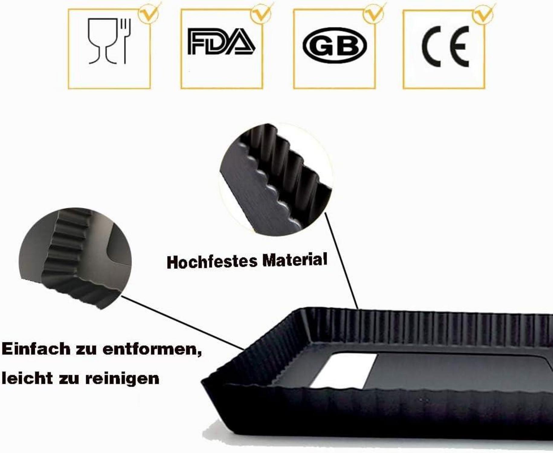 Tarteform Quicheform Torte Backform Antihaftbeschichtet Schwarz