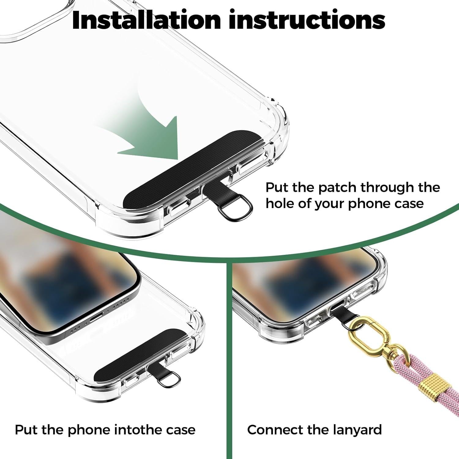 Handykette Universal für alle Smartphones Hals Handgelenk Roségold