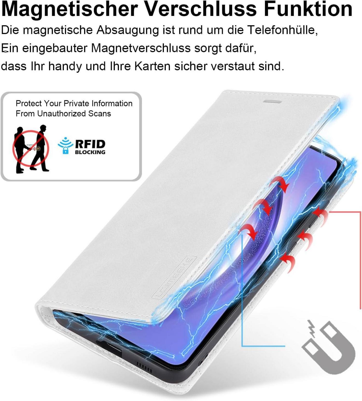 Samsung Galaxy A54 5G Hülle - Leder Klapphülle mit Schutzfolie