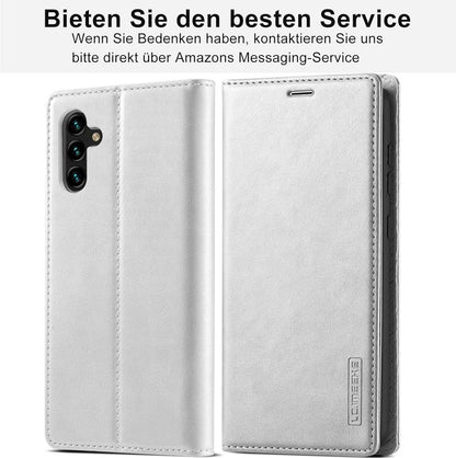 Ailicici Samsung Galaxy A54 5G Hülle Leder Flip Wallet Schutzhülle White