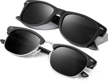 Polarisierte Sonnenbrille UV400-Schutz Retro Style Schwarz