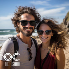 Polarisierte Sonnenbrille UV400 Schutz Retro Schwarz Herren