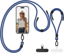 Handykette Universal für alle Smartphones mit 2 Pads - Blau