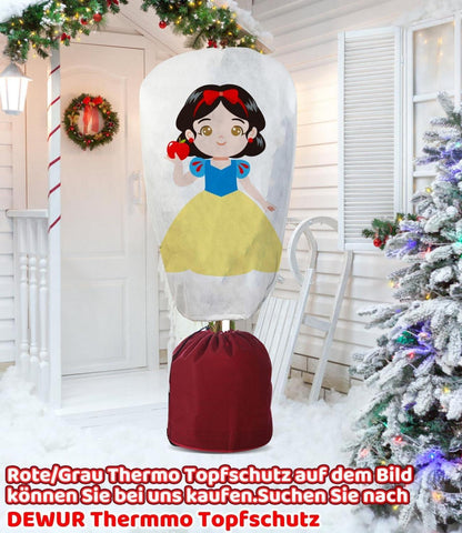 DEWUR 70g/m² Winter-Deko-Vlieshaube 90x110cm für Pflanzenschutz, Frostschutz und Kälteschutz