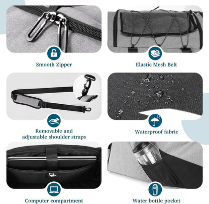Sporttasche Rucksack 72L mit Schuhfach Nassfach Laptopfach