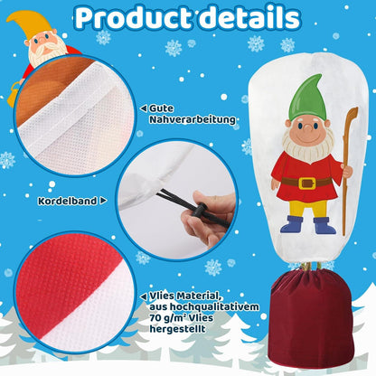 Winter-Deko-Vlieshaube Winterschutz Kübelpflanzen Frostschutz Jutesack