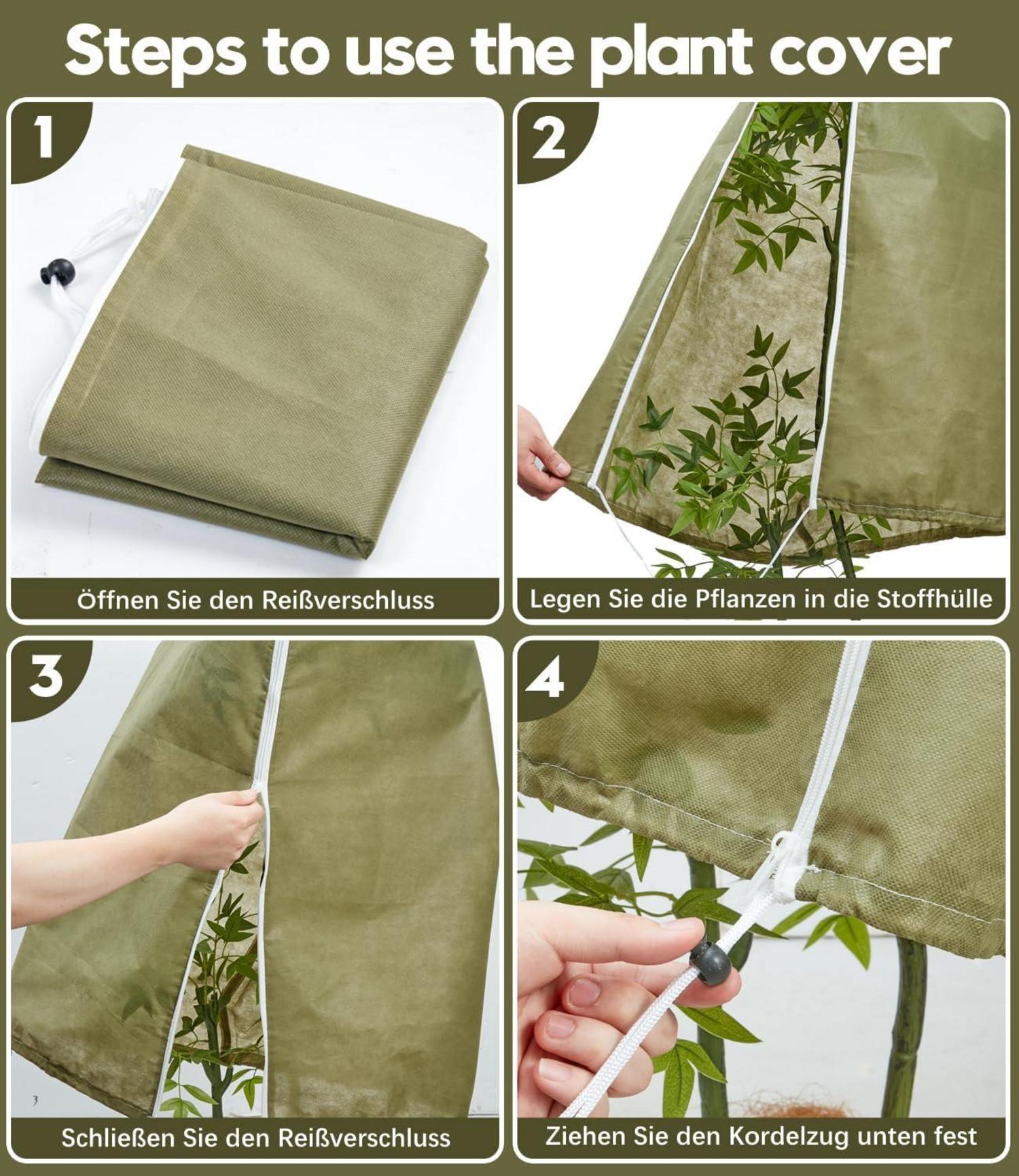 Pflanzen Winterabdeckung Frostschutz 50g Vlies 80x100cm