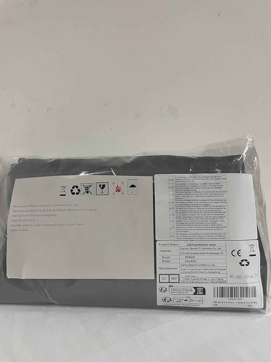 DEWUR 50g Vlies Winterschutz Pflanzen Frostschutz Palmen Tomaten 80x100cm