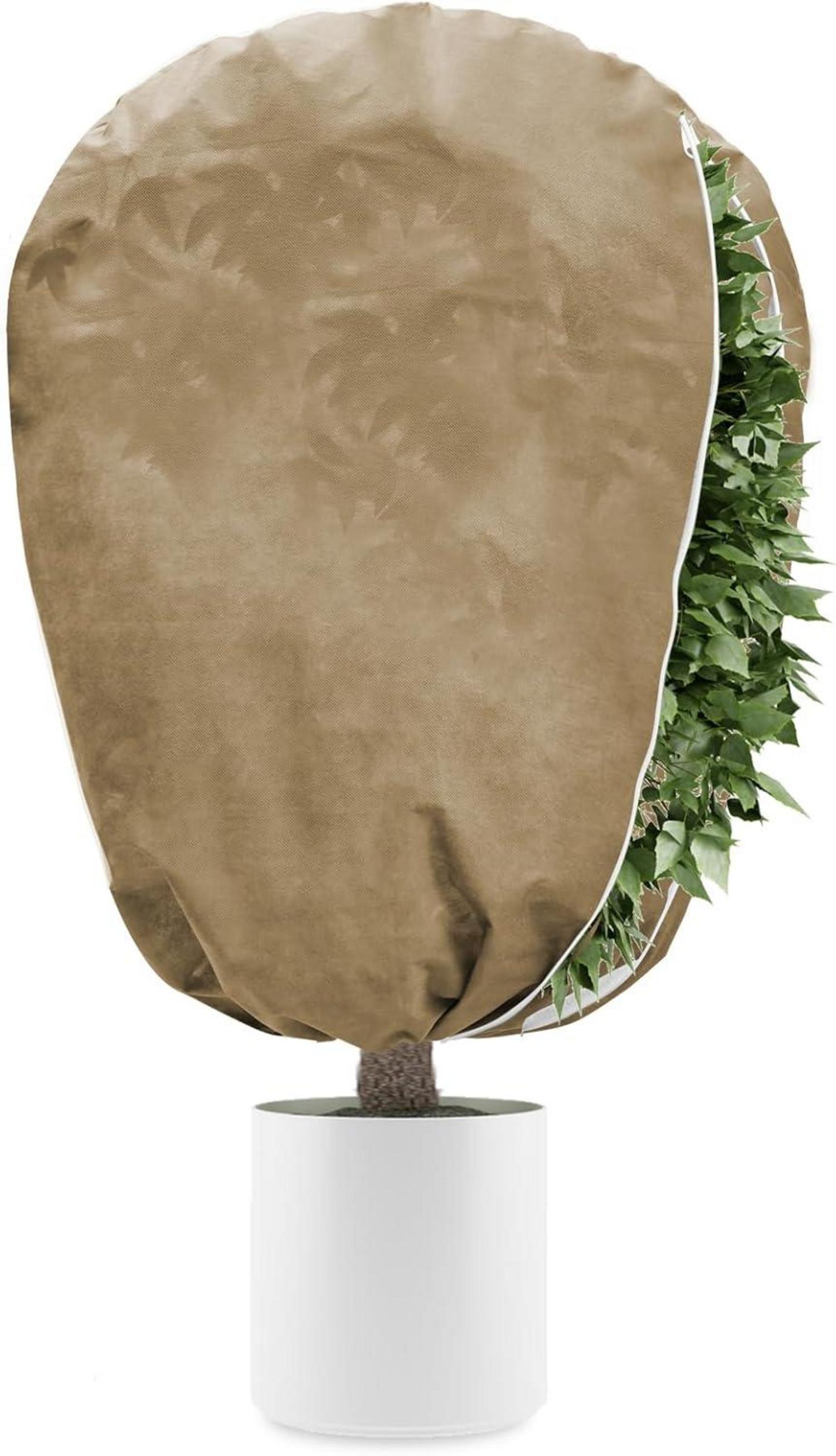 Pflanzenfrostschutzhülle 50g/m² Vlies 100x120cm Braun