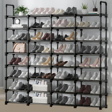 Schuhregal Schwarz Metall 180x28x145 cm Platzsparend
