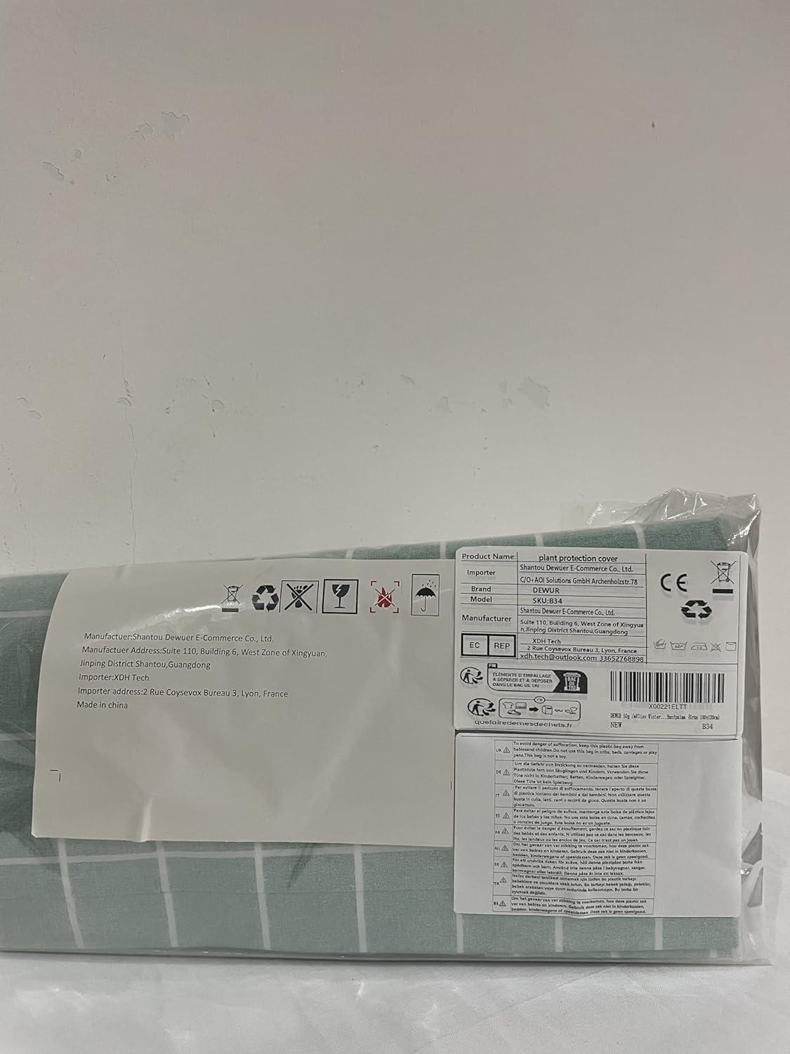 DEWUR Pflanzenschutz Vlies 50g/m² Frostschutz Palme Tomate 100x120cm