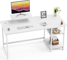 Schreibtisch mit Stauraum und Monitorständer 140cm