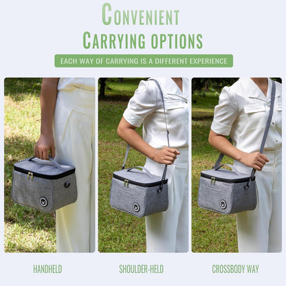 Kühltasche 9L – Isoliert Lunchbag für Arbeit, Reisen & Picknick Grau