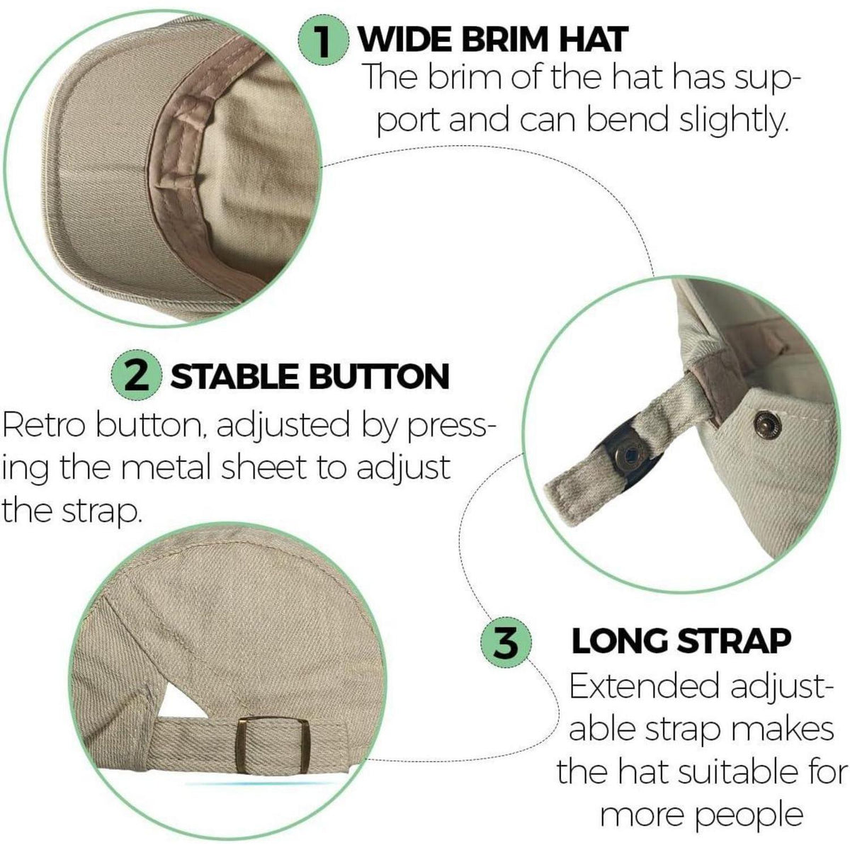 Baumwoll Flatcap Herren Sommer – Verstellbare Newsboy Cap Beige