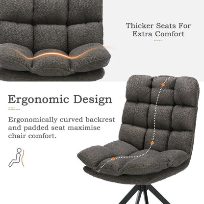 Drehbare Esszimmerstühle 6er Set, Grau – Komfort & Modernes Design