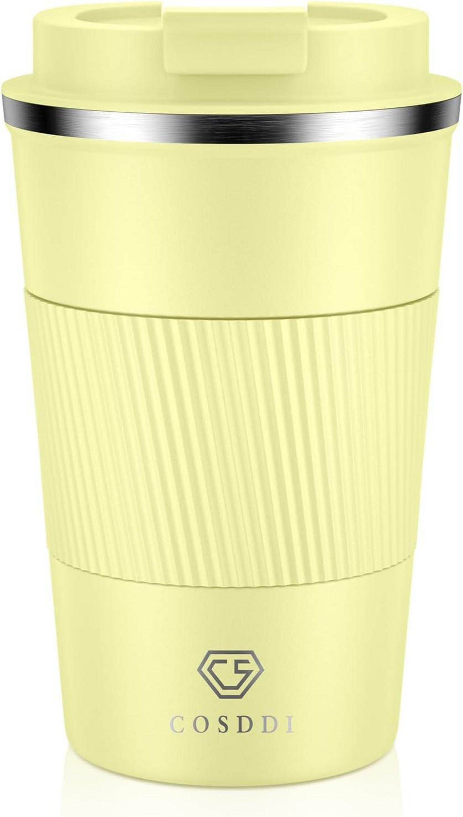 Isolierter Reisebecher Edelstahl Kaffee-to-go Becher 380ml