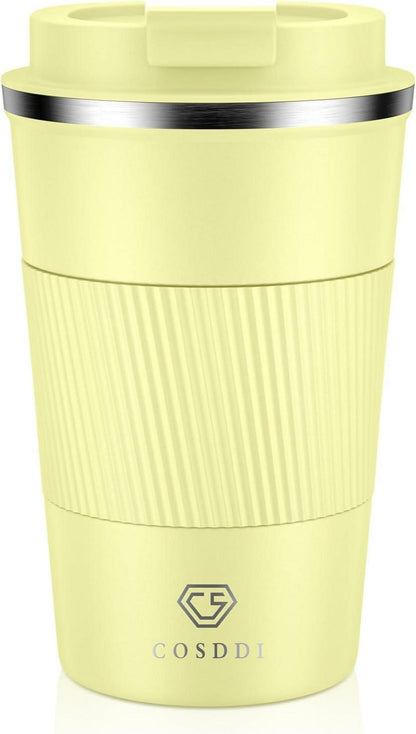 Isolierter Reisebecher Edelstahl Kaffee-to-go Becher 380ml