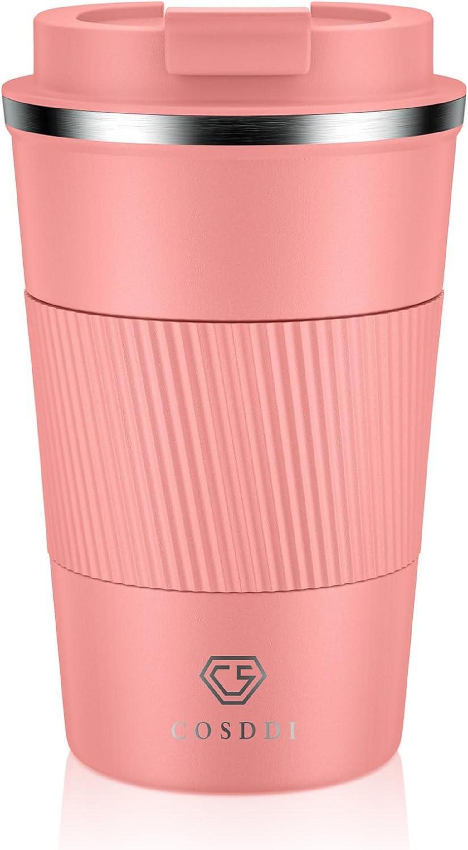 Isolierter Edelstahl Reisebecher 380ml mit Deckel