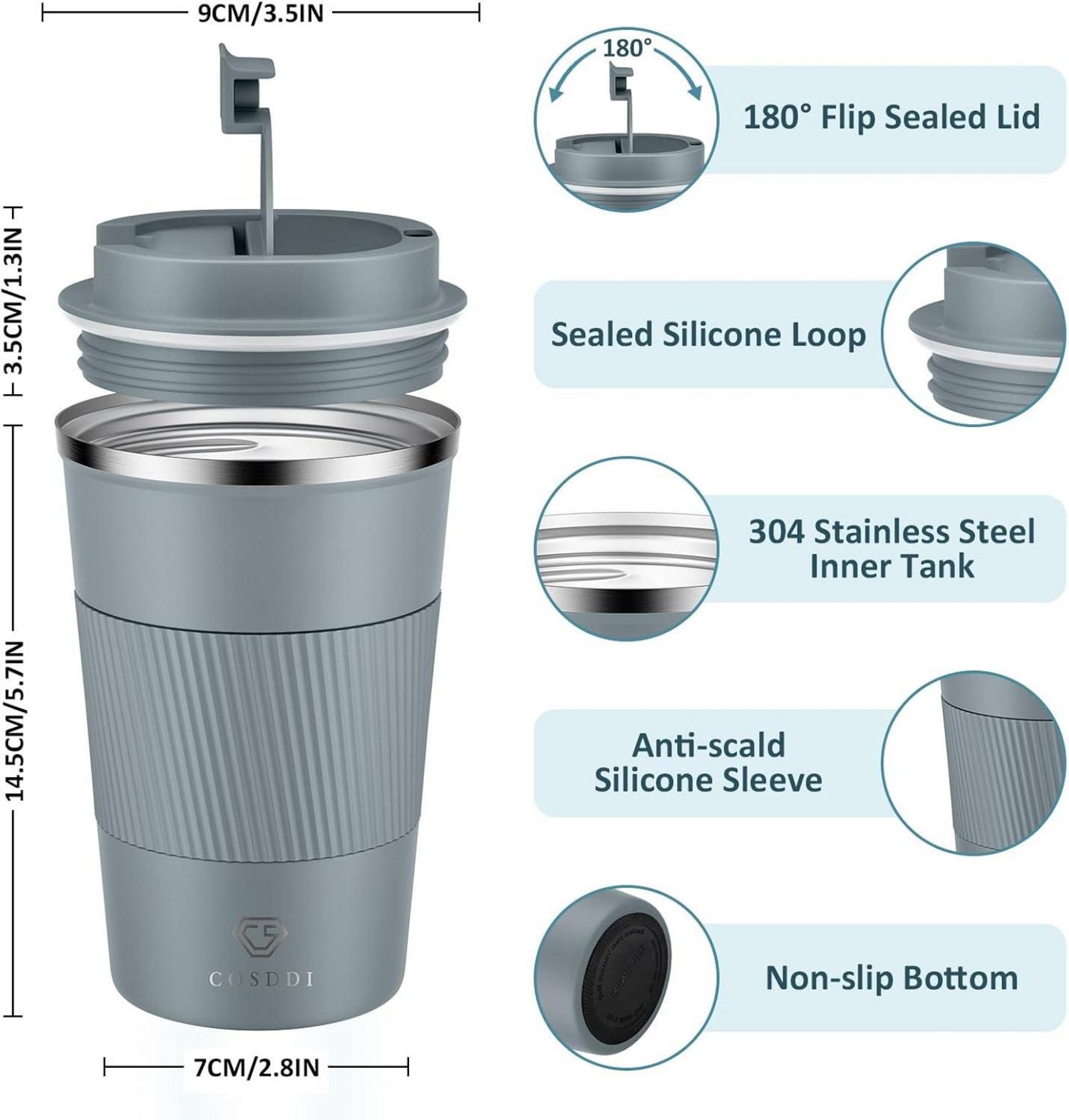 Thermobecher Isolierbecher Edelstahl Travel Mug Vakuum auslaufsicher