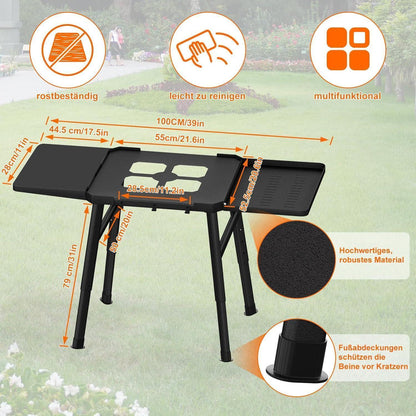 Ninja Grillständer klappbar mit Tischplatten