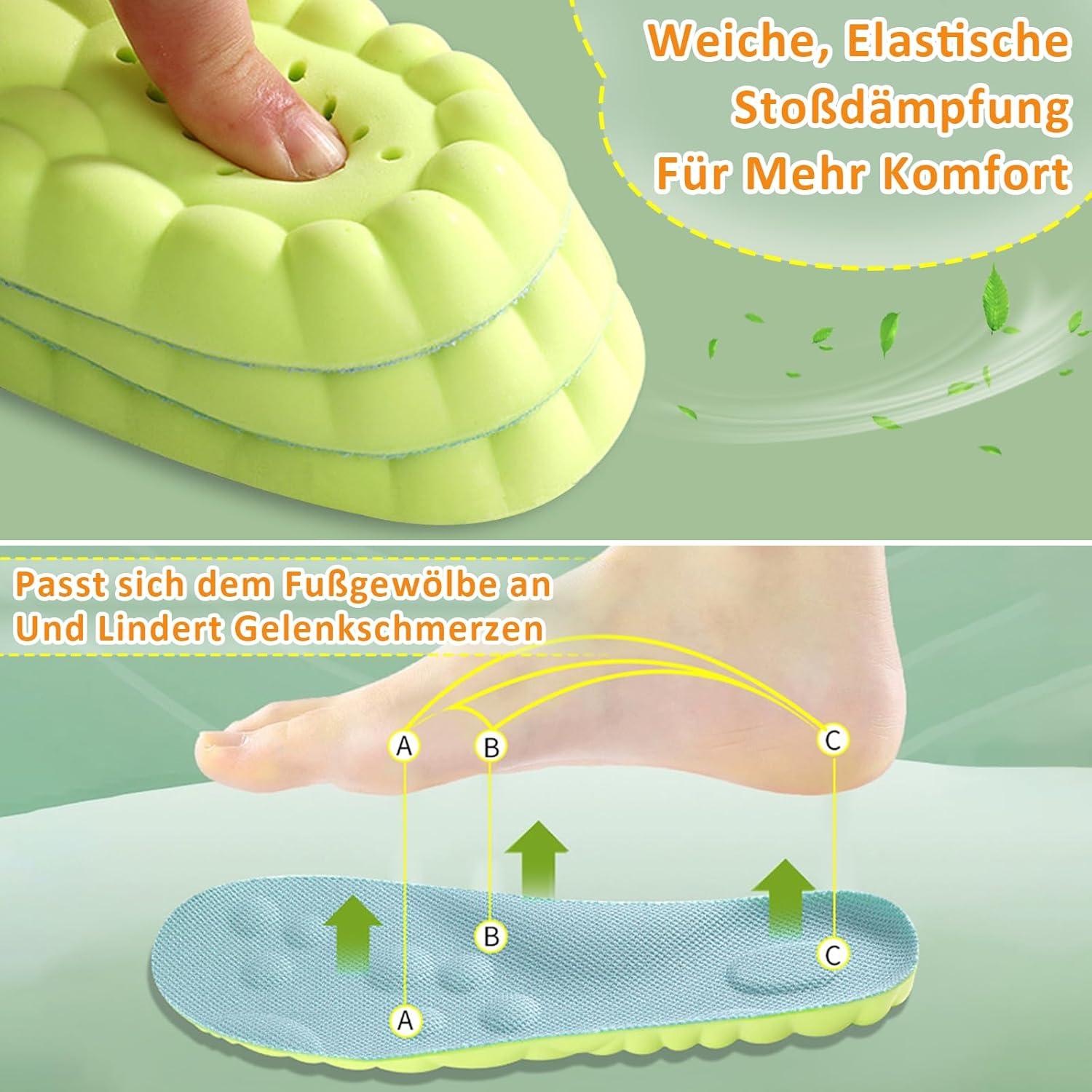 Orthopädische Einlegesohlen 3 Paar für Sport & Alltag Gr.43-44