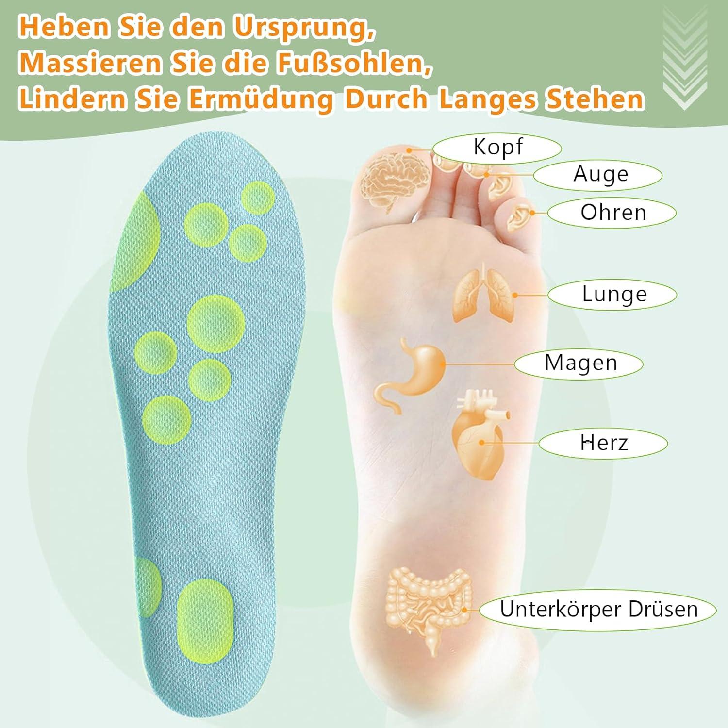 Orthopädische Einlegesohlen Herren Damen Fersensporn Fußschmerzen Gr.39-40