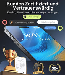 iPhone 16 Plus Schutzfolie Panzerglas 9H Bruchsicher