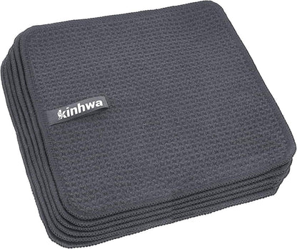 Spültuch Mikrofasertuch Waffeltuch 20x20cm 6er Set Grau waschbar