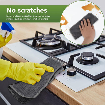 Mikrofaser Spültücher Set Grau 20x20cm 6 Stück fusselfrei waschbar
