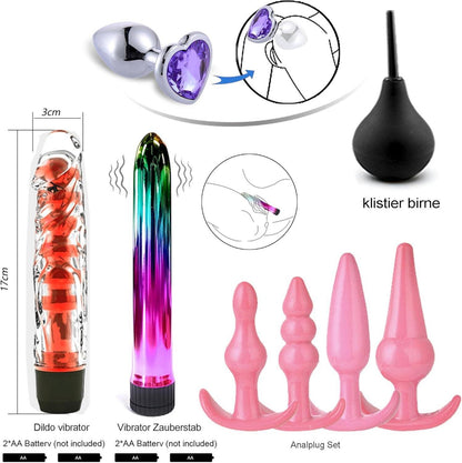 BDSM Sex Spielzeug Set 33-teiliges Bondage Kit Handschellen Analplug BDSM Toys
