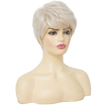 Blonde Pixie Cut Perücke mit Pony – Kurzhaar Perücke Damen