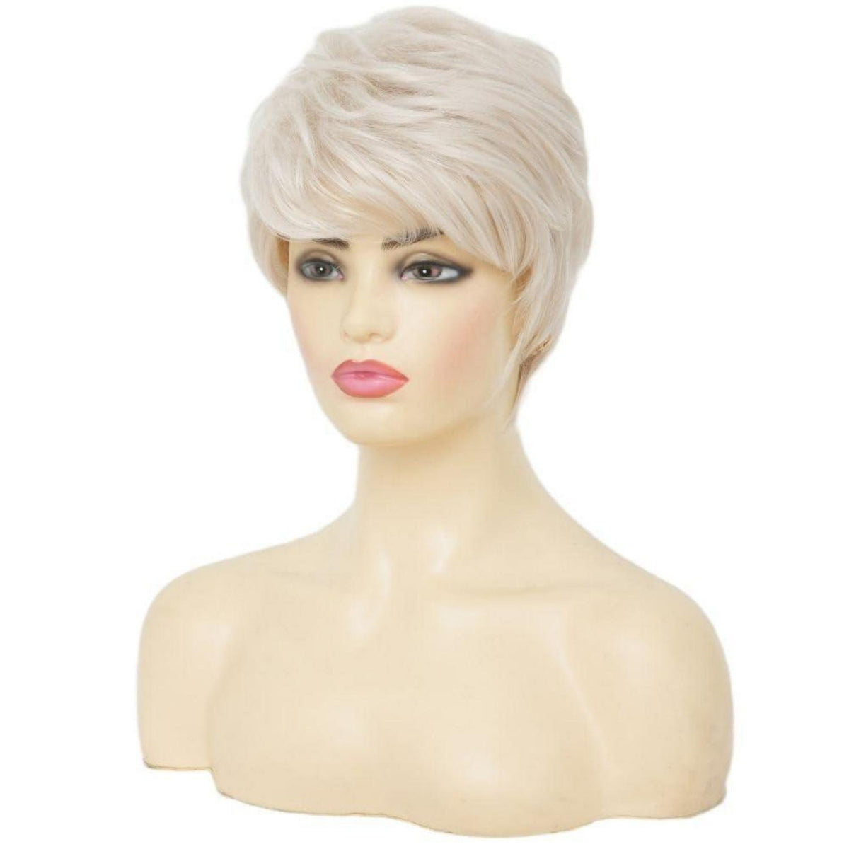 Blonde Pixie Cut Perücke mit Pony – Kurzhaar Perücke Damen