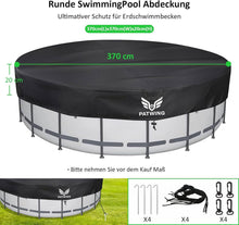 Pool Abdeckplane rund 420D 370*20 cm - PATWING