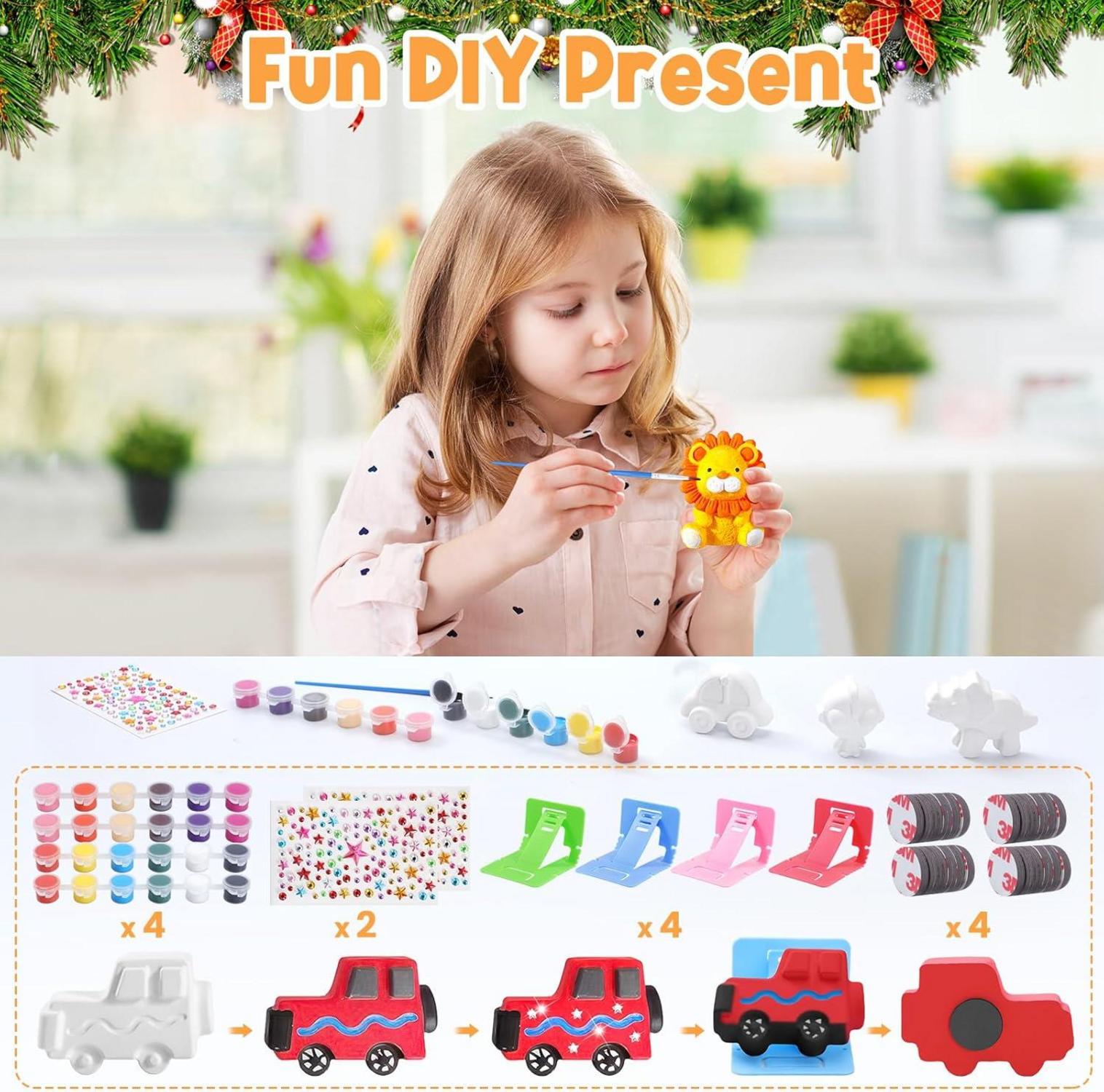 Adventskalender 2024 Kinder Malset Weihnachtskalender DIY Bastelset 24 Tage Countdown Kinder Geschenk