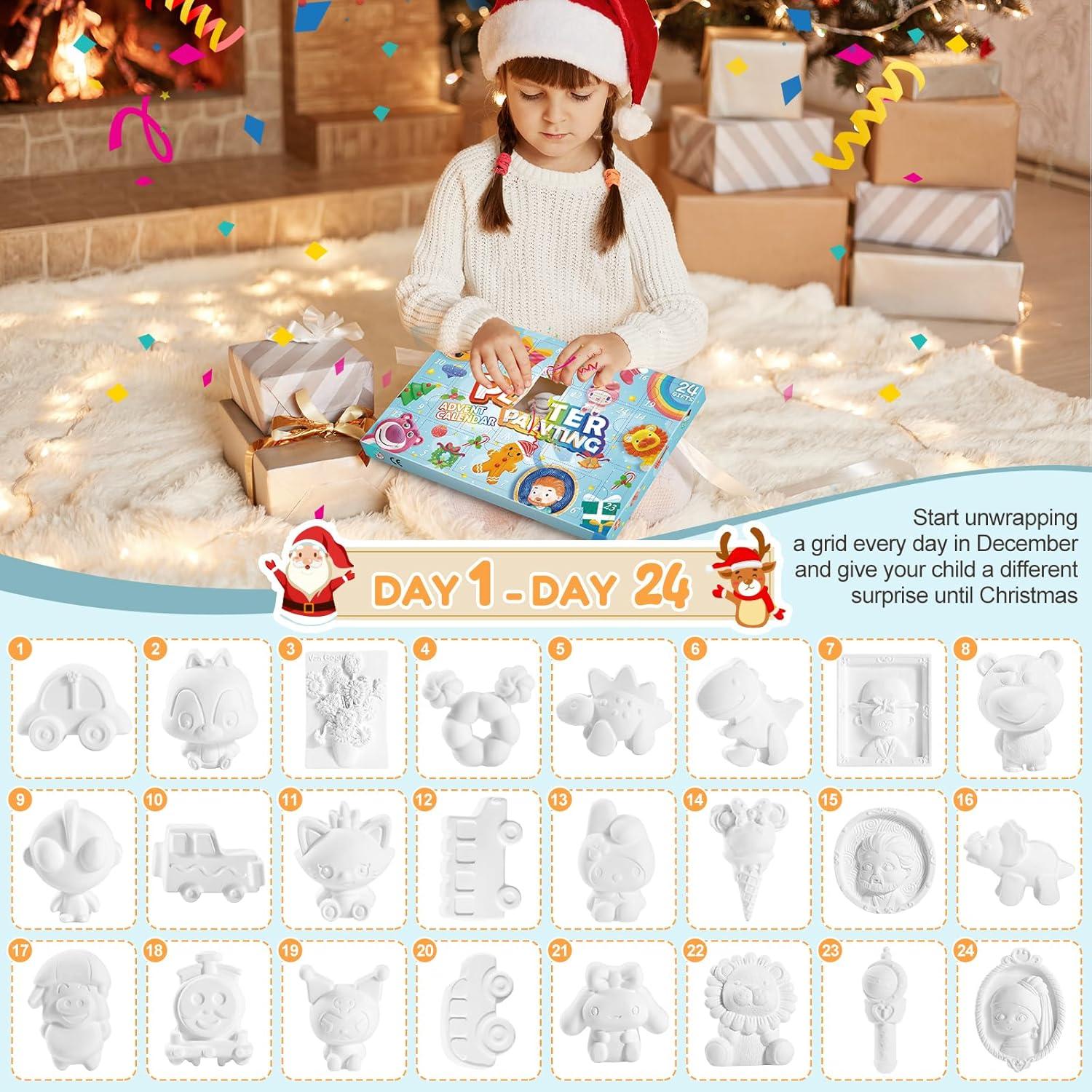 Adventskalender 2024 Kinder DIY Malset Weihnachtskalender Countdown