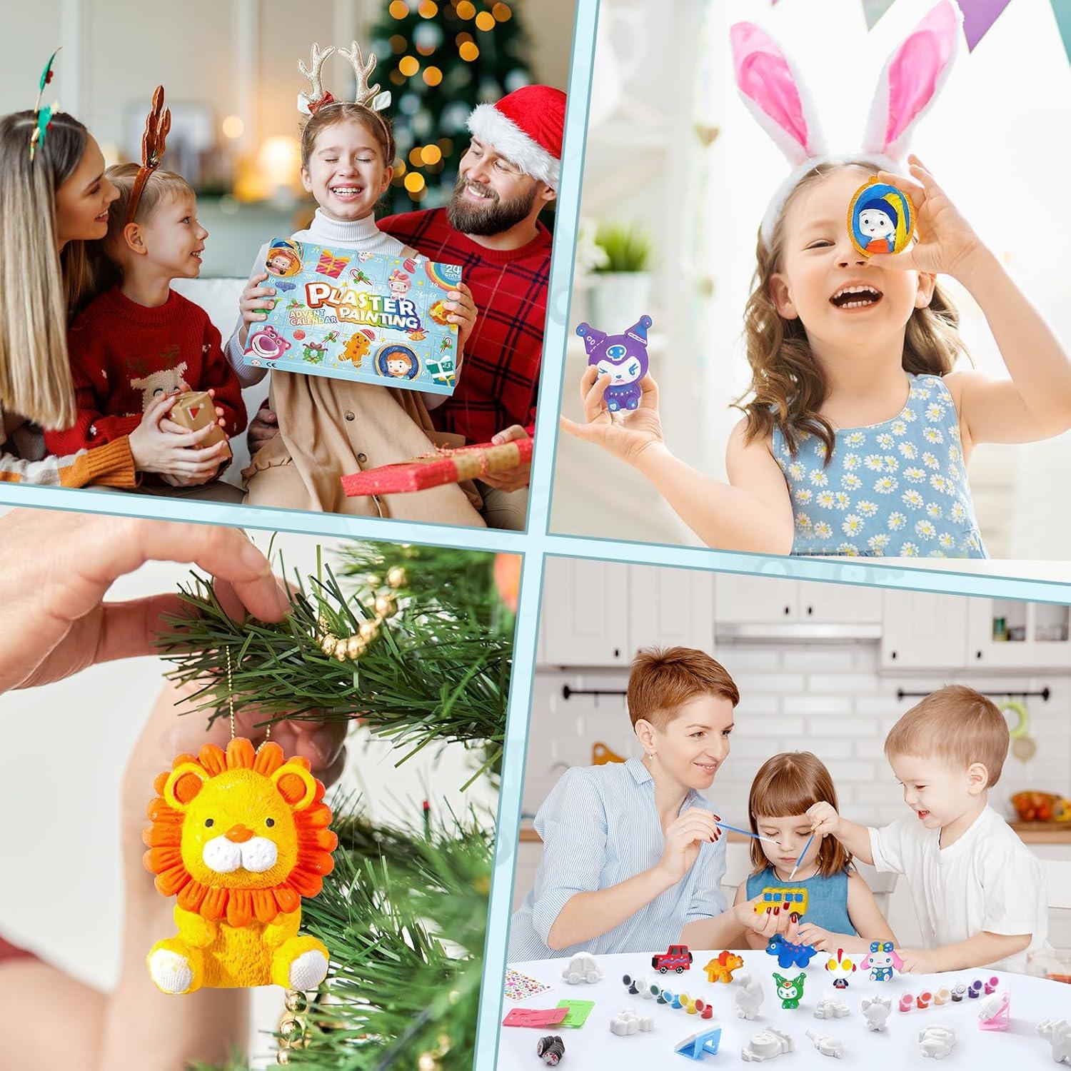 Adventskalender 2024 Kinder DIY Malset Weihnachtskalender Countdown