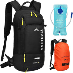 Fahrradrucksack 10L mit Regenschutz und Helmnetz, wasserdicht, für