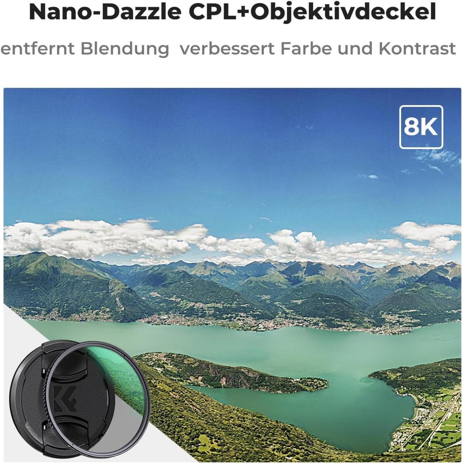 77mm Zirkularer Polfilter CPL Filter für Kameraobjektive