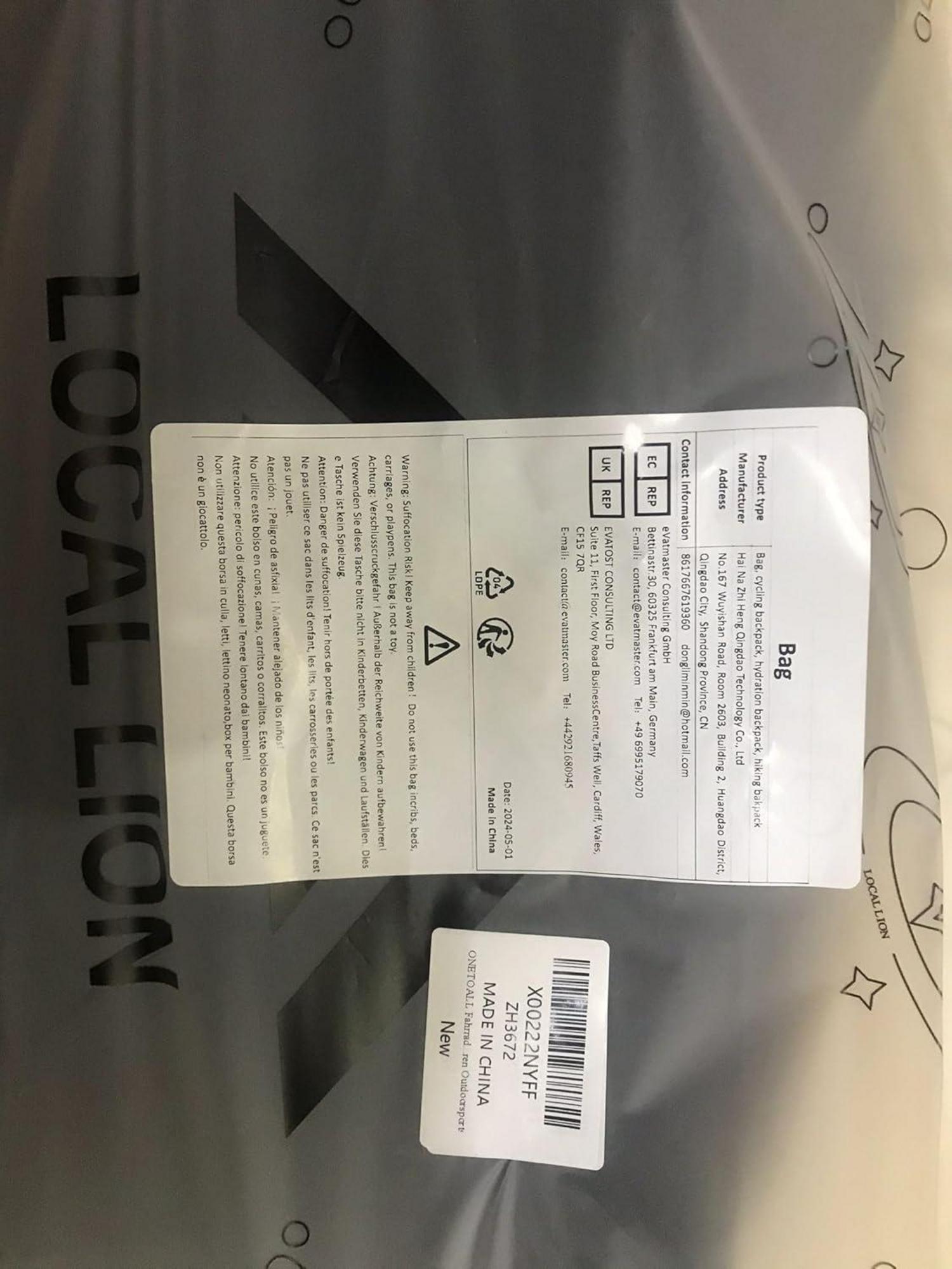 Fahrradrucksack 10L wasserdicht mit Helmnetz, Regenschutz, Damen