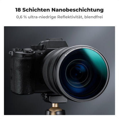 K&F Concept 72mm Slim Zirkularer Polfilter - Multibeschichtung - Aluminium & Glas