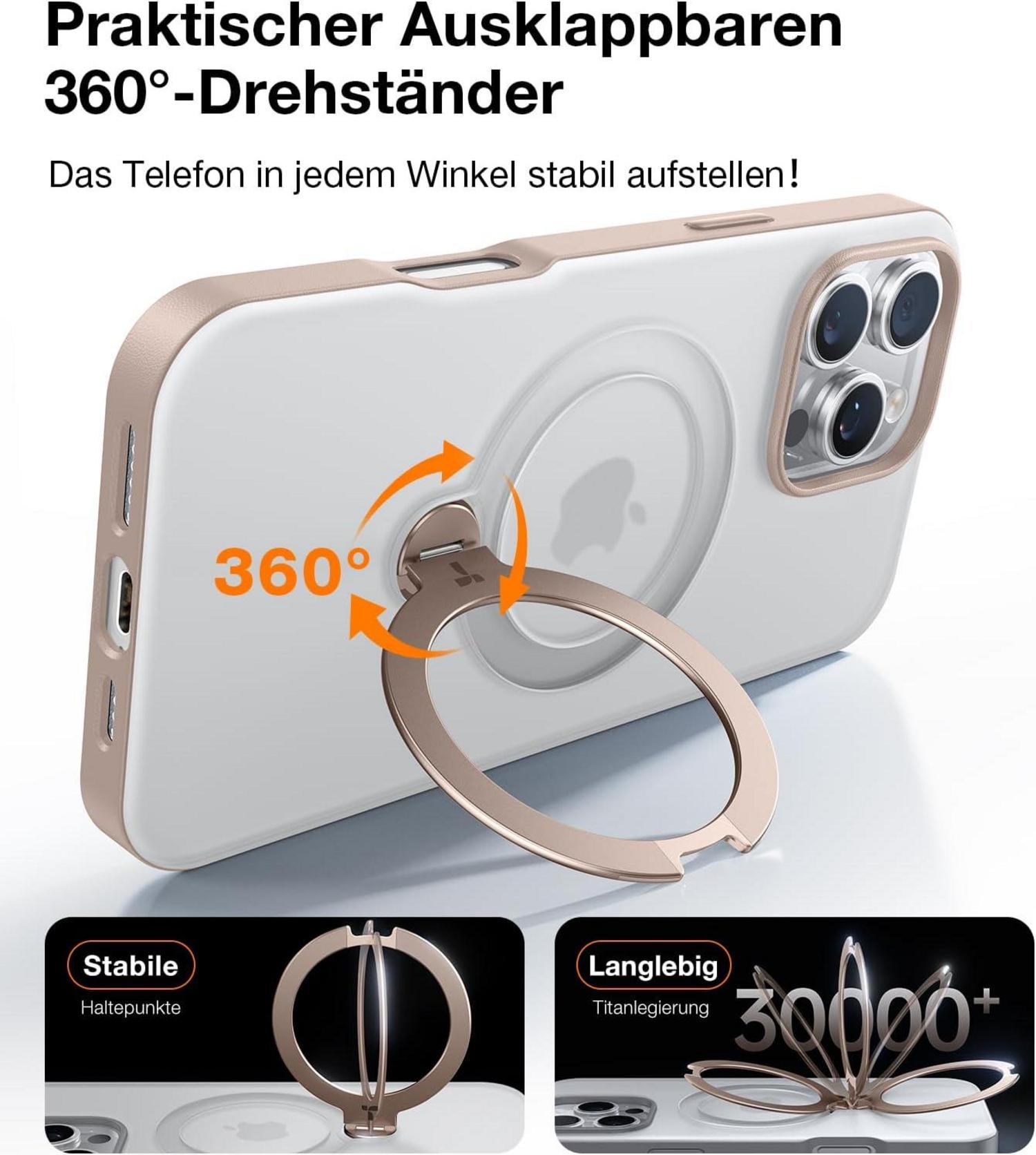 TORRAS 360° Ostand Spin iPhone 16 Pro Hülle Magsafe