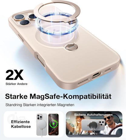 TORRAS iPhone 16 Pro Hülle Magsafe Matt Gold Militärschutz