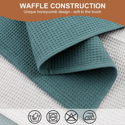 6er Set Baumwolle Küchentücher Saugfähig Waffeltücher 65x45cm