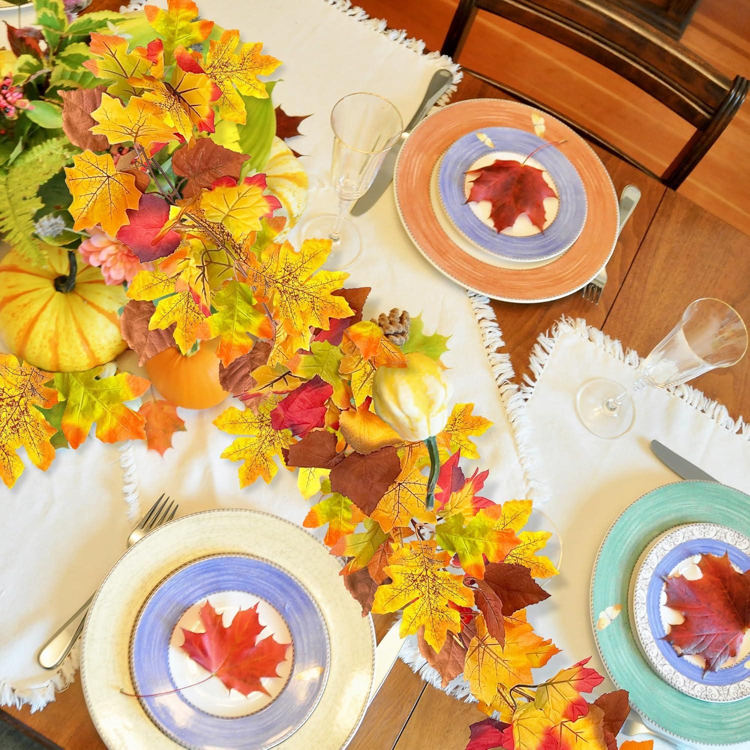 Herbstgirlande Künstliche Ahornblätter 2 Stk. 1.74m Herbstdeko