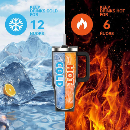 30oz Kaffeebecher to Go Thermobecher Edelstahl Vakuum Trinkbecher Strohhalm Schwarz