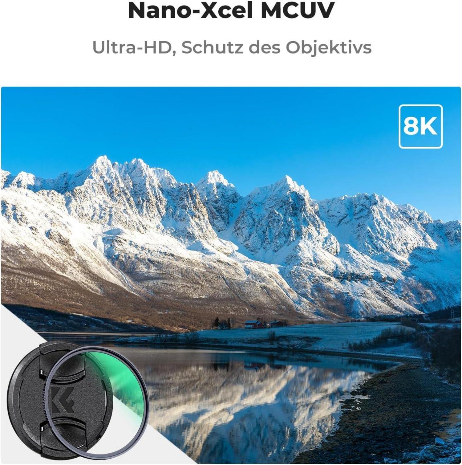 K&F Concept Nano X-Serie UV Filter 62mm Setangu 28 Schichten