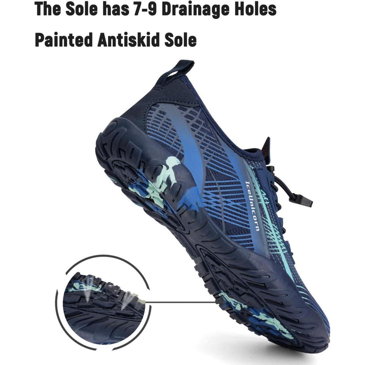 Aqua Schuhe Damen Herren Schnell Trocknend Grünblau 43 EU